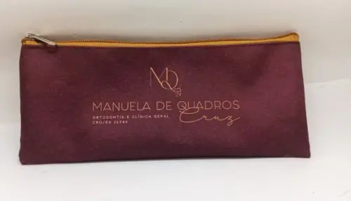 Carteira Comercial Odontologia Modelo 25 cm x 9cm Bordô