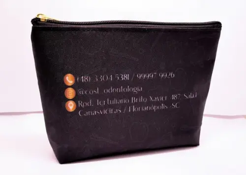 Necessaire Comercial Odontologia 18cm Preta Mod V 005