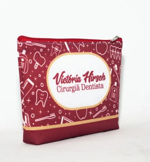 Necessaire Comercial Odontologia Modelo 18cm Vermelha