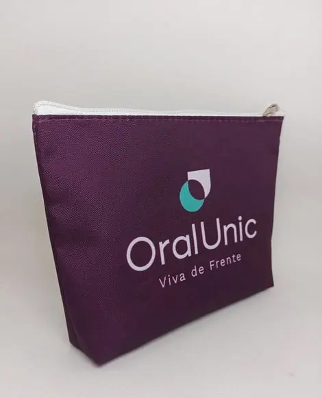 Necessaire Tema Odontologia com 22 cm Vinho 001