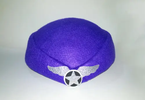 Boina Estilo Casquete Aeromoça em Feltro