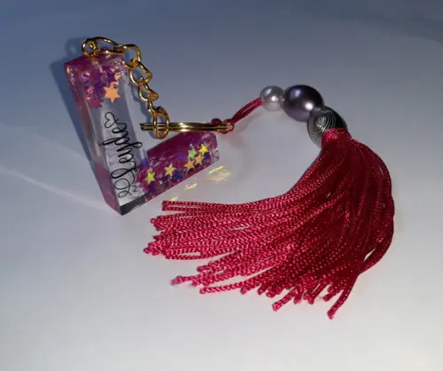Chaveiro Letra em Resina Personalizado