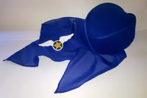 Kit Boina de Comissária e Lenço em Tecido
