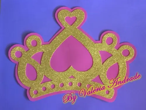 Coroa de Princesa Aplique para Painel