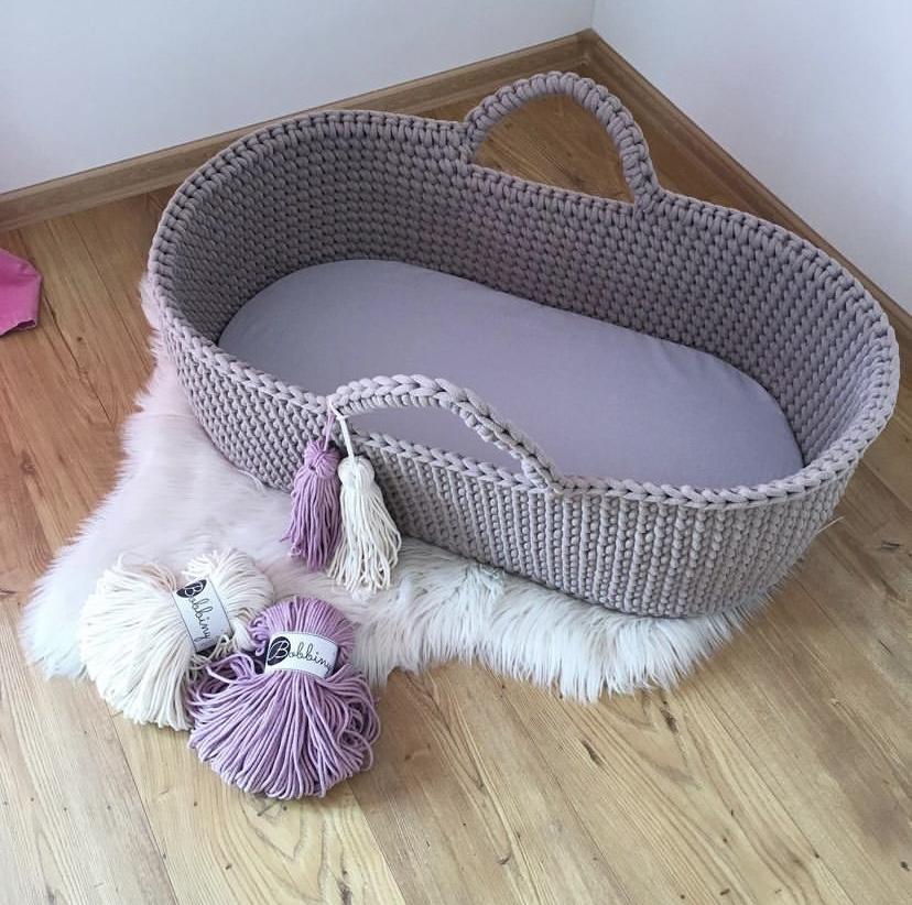 Moisés de crochê para bebê