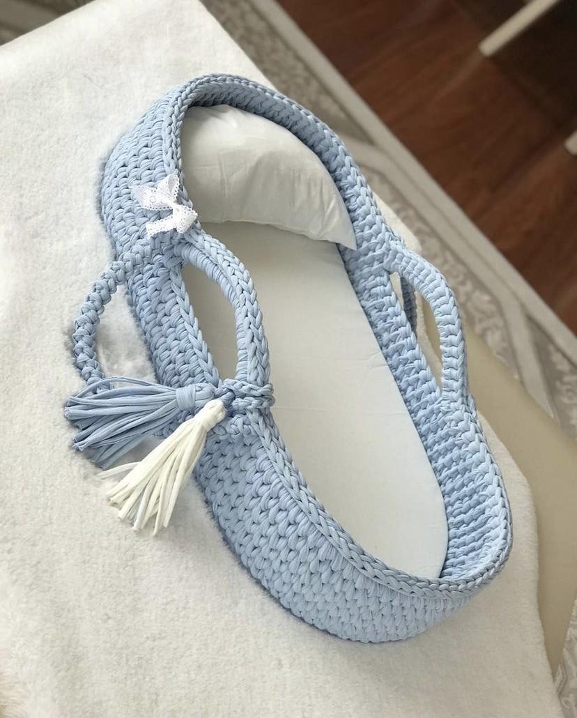 Trocador de fraldas para bebê em crochê