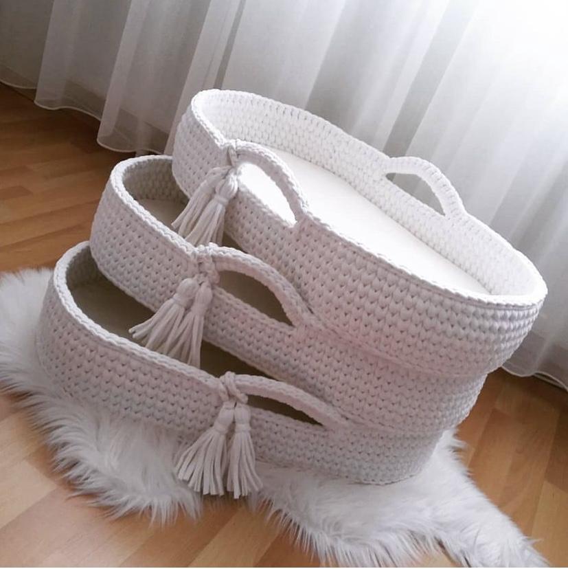 Trocador de fraldas para bebê em crochê