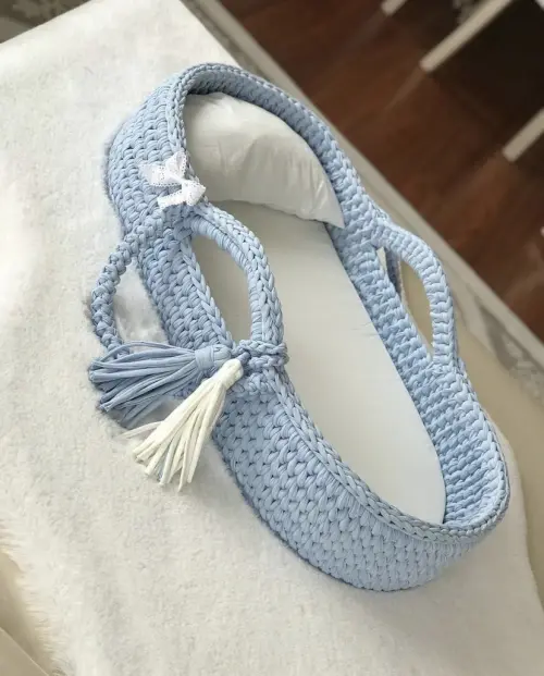 Trocador de fraldas para bebê em crochê