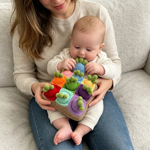 Brinquedo sensorial de crochê (amigurumi),