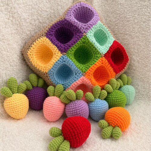 Brinquedo sensorial de crochê (amigurumi),