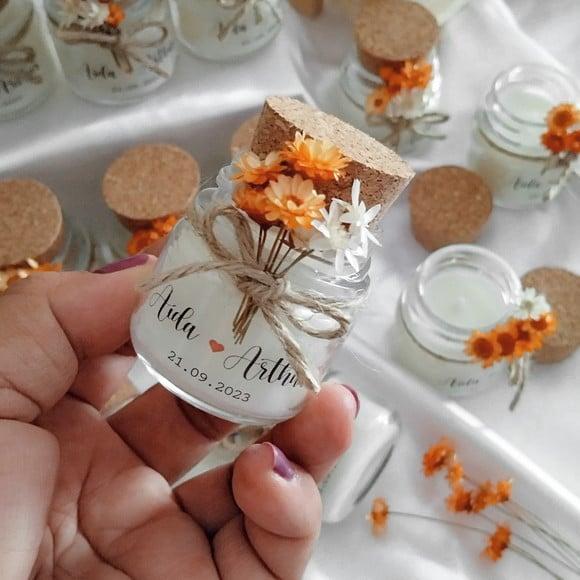 Vela Aromática Lembrancinha Casamento/maternidade/noivado