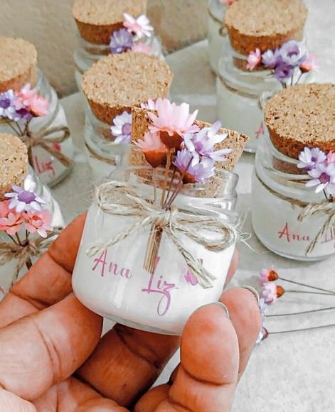 Vela Aromática Lembrancinha Casamento/maternidade/noivado