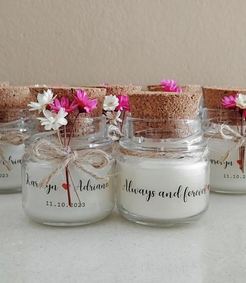 Vela Aromática Lembrancinha Casamento/maternidade/noivado