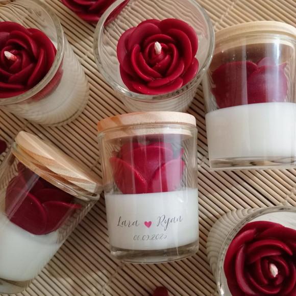 Vela Flor Aromática Lembrancinha , Personalizada