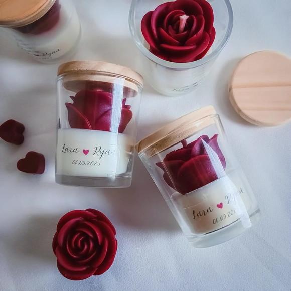 Vela Flor Aromática Lembrancinha , Personalizada