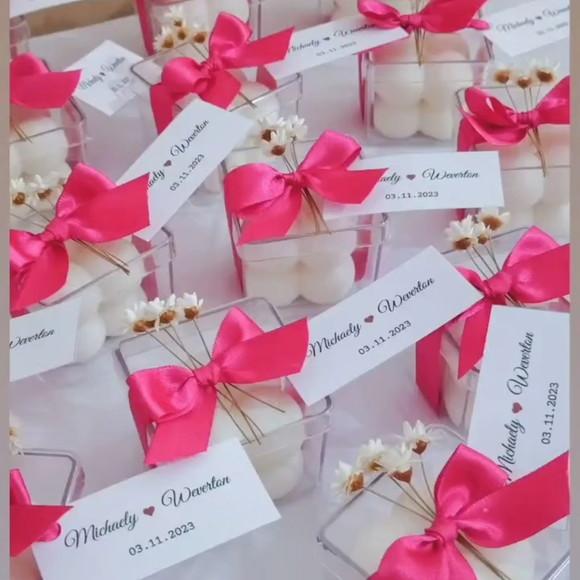 Vela Perfumada para Lembrancinha Mini Bubble Personalizada