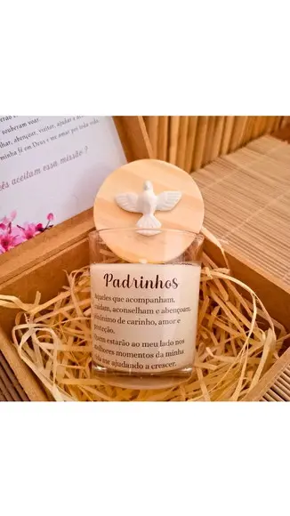 Caixa Convite para Madrinha/padrinho Batizado, Consagração