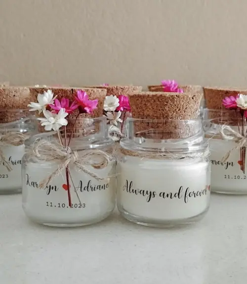 Vela Aromática Lembrancinha Casamento/maternidade/noivado