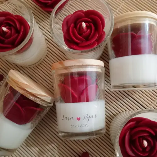 Vela Flor Aromática Lembrancinha , Personalizada