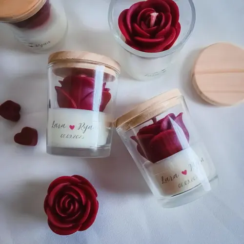 Vela Flor Aromática Lembrancinha , Personalizada