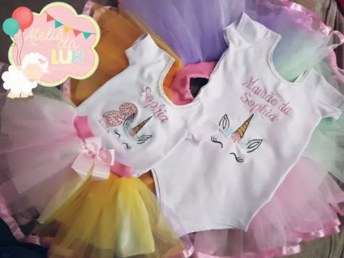 conjunto unicórnio tal mãe Tal filha !