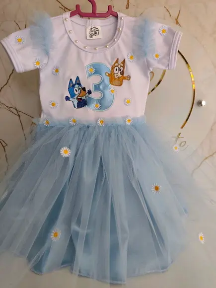 Fantasia Bluey, Roupa Bluey e Bingo, Fantasia Bluey e Bingo