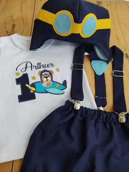 Roupa Urso Aviador!