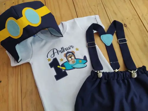Roupa Urso Aviador!