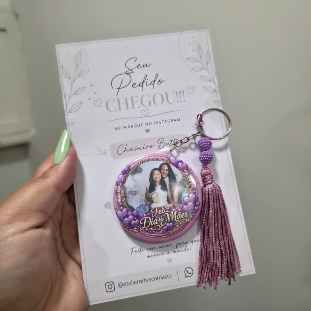 Chaveiro Button  Dia das Mães