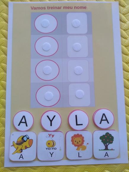 Aprendendo o Nome Pareamento Letra e Figura