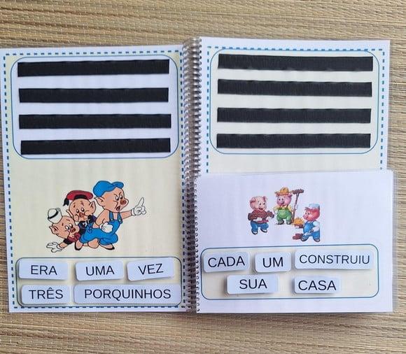 Caderno de Construção de Frases dos 3 Porquinhos