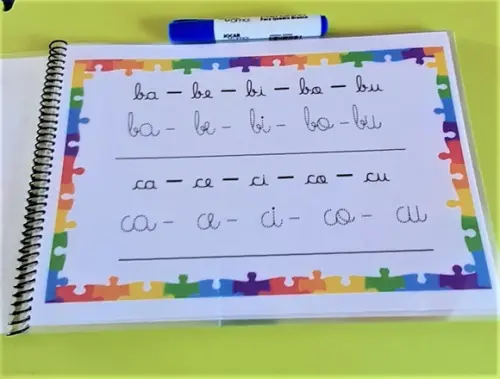 Caderno das Famílias Silábicas Cursiva