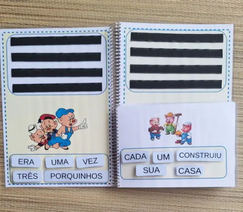 Caderno de Construção de Frases dos 3 Porquinhos