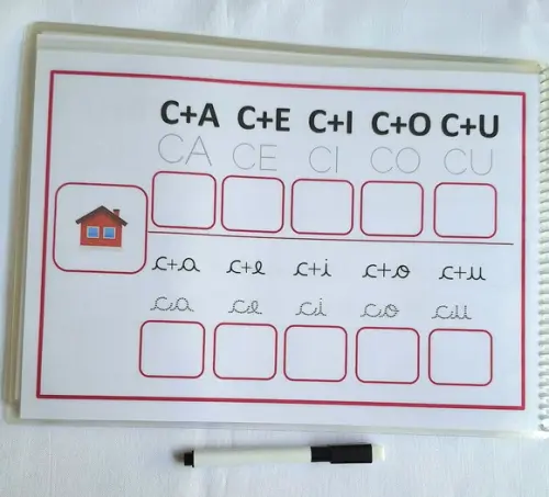 Treino Caligrafico das Famílias Silábicas