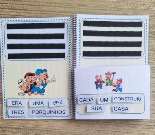 Caderno de Construção de Frases dos 3 Porquinhos