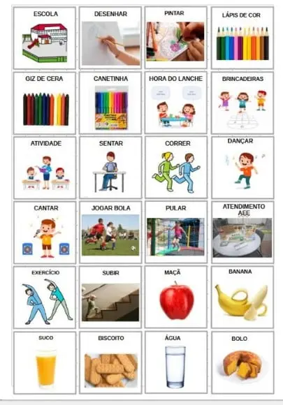 Figuras de Comunicação Alternativa em Formato pdf