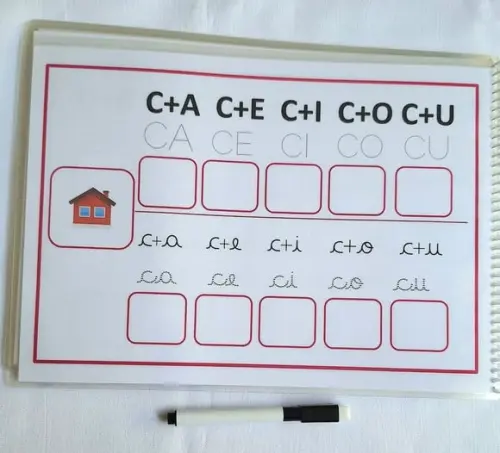 Treino Caligrafico das Famílias Silábicas