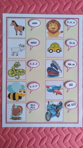 Treino de onomatopeias