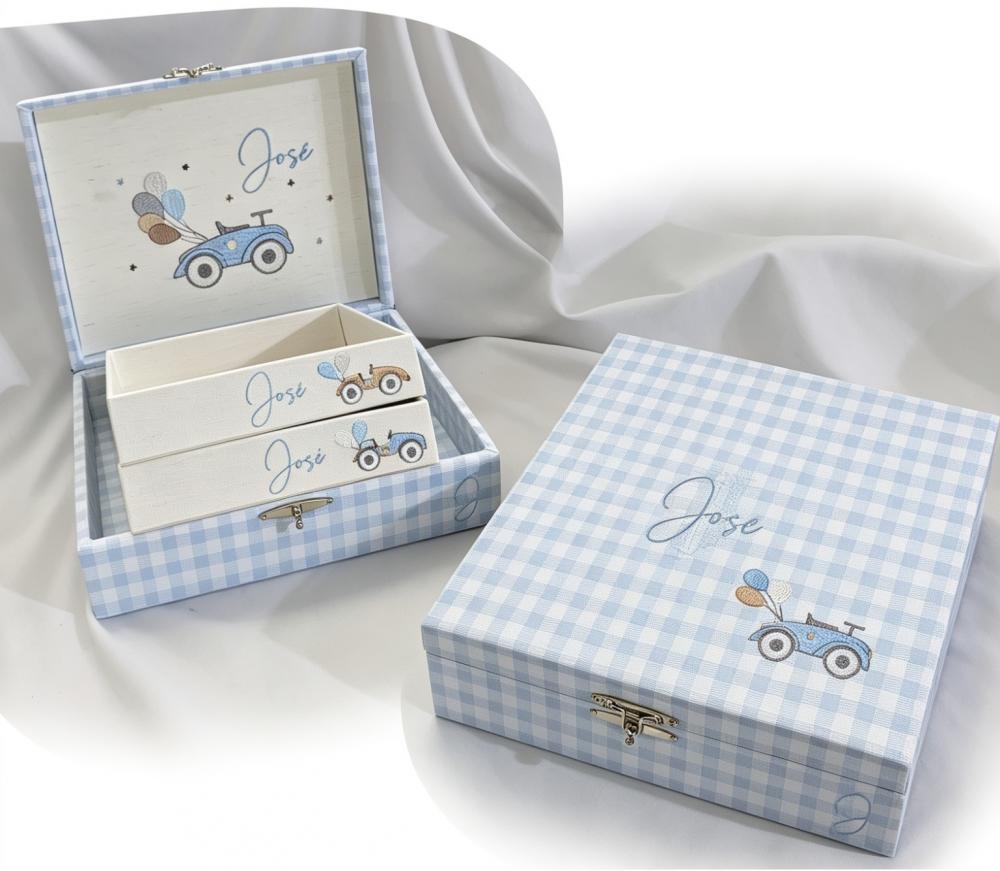 Kit Maternidade Personalizado - Caixa + 2 bandejas