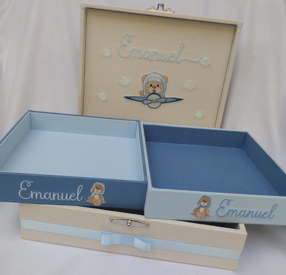 Kit Maternidade Personalizado - Caixa + 2 bandejas