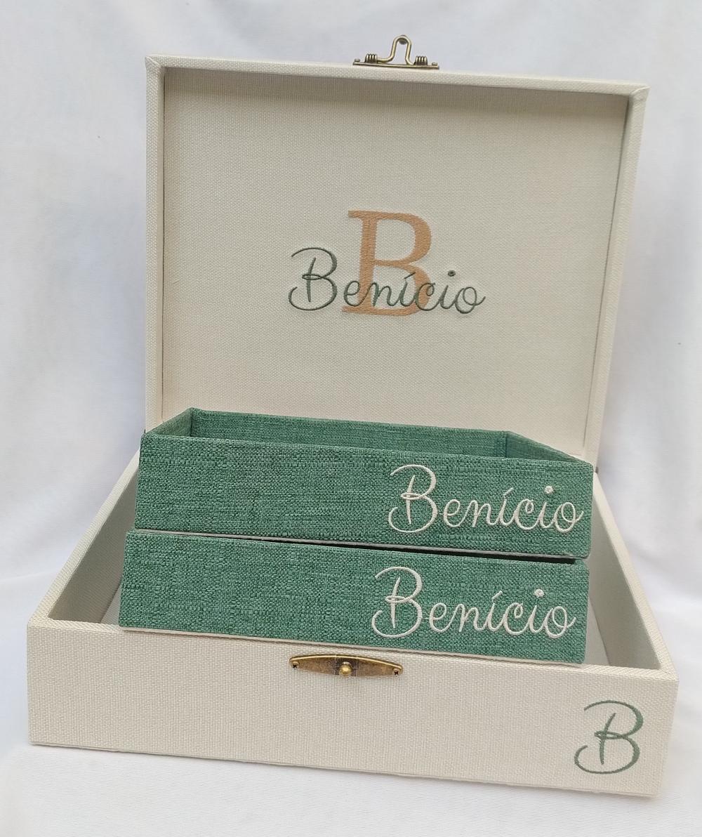 Kit Maternidade Personalizado - Caixa + 2 bandejas
