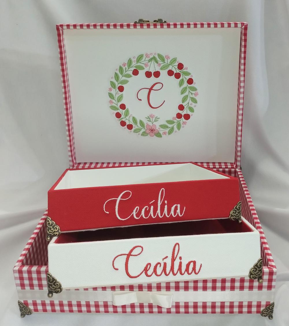 Kit Maternidade Personalizado - Caixa + 2 Bandejas