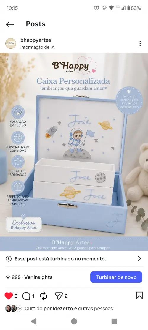Kit Maternidade Personalizado - Caixa + 2 bandejas