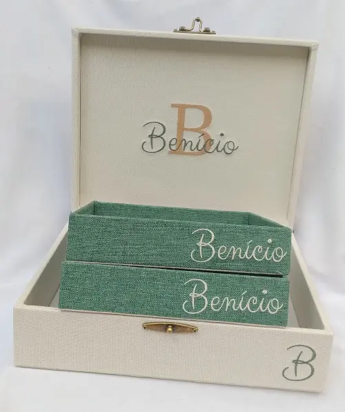 Kit Maternidade Personalizado - Caixa + 2 bandejas