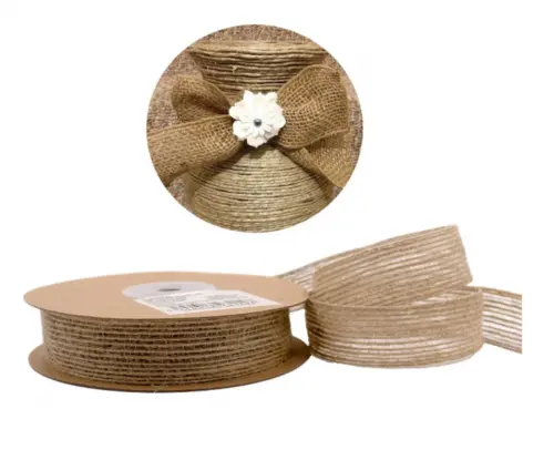 Fita de Juta Natural 1cm x 10mt artesanato presente Artesanato