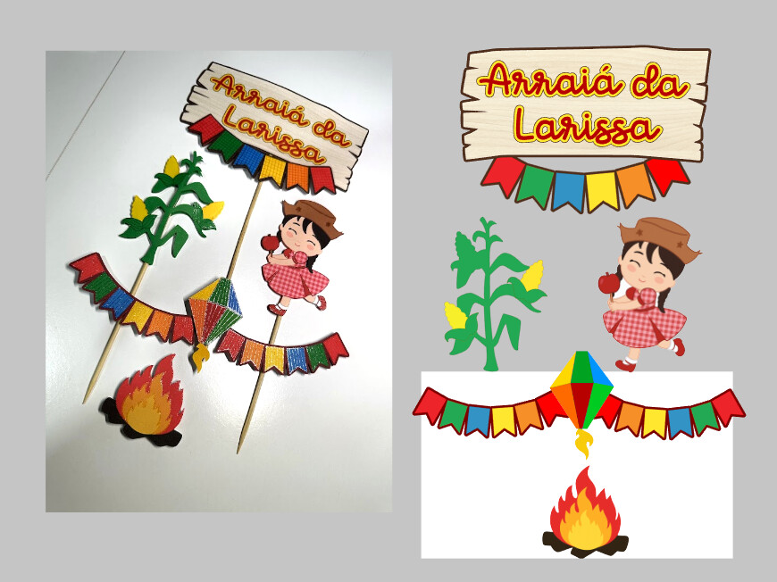 TOPO DE BOLO | FESTA JUNINA | ARQUIVO DE CORTE