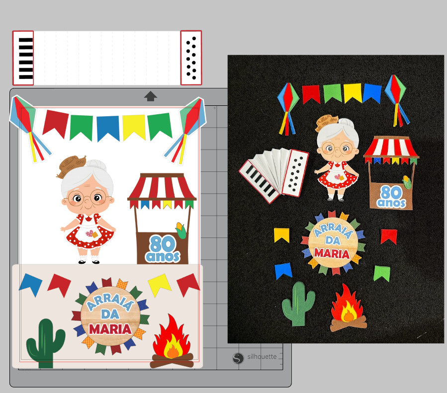 TOPO DE BOLO | FESTA JUNINA | ARQUIVO DE CORTE