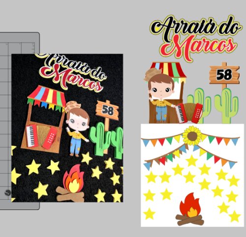 TOPO DE BOLO | FESTA JUNINA | ARQUIVO DE CORTE
