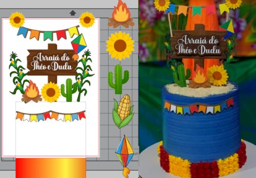 TOPO DE BOLO | FESTA JUNINA | ARQUIVO DE CORTE