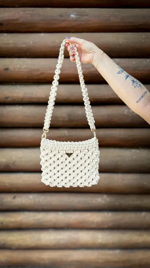Bolsa em Macramê